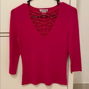 Methode Fuchsia Light Rayon Sweater